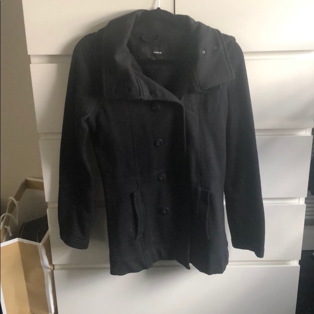 Hurley small black peacoat